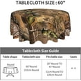 thumbnail image 3 of Autumn Leaves Fall Round Table Cover Waterproof Table Cloth Fitted Tablecloth Elastic Edged Fits Tables Up to 45"-50" Diameter, 3 of 6