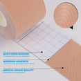 thumbnail image 3 of Uncut Kinesiology Tape(6 Rolls),Original Cotton Elastic Premium Athletic Tape,Latex Free Hypoallergenic,kinesiology tape for knees,Ankles,Shoulder,Pain Relief,2inch x 16ft,Beige, 3 of 8