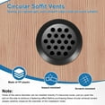 thumbnail image 4 of Uxcell Paquete de 10 Respiraderos Circulares de Soffit, 19mm/0.75 Pulgadas de Acero Inoxidable, Rejilla de Agujeros Redondos para Baño, Hogar/ Oficina/Cocina/Armario/Ropero [Negro], 4 of 7