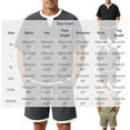 thumbnail image 3 of hotojiny Men's Two Piece Shorts Sets Summer Sweatsuits Casual Comfy Jogging Active Sets Stylish Color Block Matching Outfit(Green,X-Large), 3 of 7