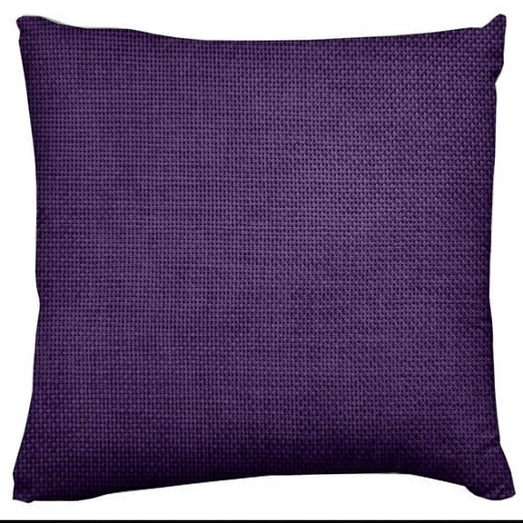 Faux Burlap Woven Texture Throw Pillow/Sham Cushion Cover Eggplant