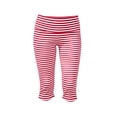 thumbnail image 6 of LIaqionyy Women Capri Pants Low Rise Lightweight Cropped Leggings Knee Length Striped Yoga Pant Workout Bottom, 6 of 7