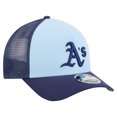 thumbnail image 3 of Men's New Era Light Blue/Navy Athletics 2-Tone Color Pack 9FORTY M-Crown A-Frame Adjustable Hat, 3 of 5
