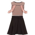 thumbnail image 2 of Little Girl Stripe Top Solid Bottom Easter Summer Flower Girl Dress Set Pink 4 JKS 2117 BNY Corner, 2 of 5