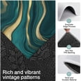 thumbnail image 3 of Teal Gold Marble Pattern Kitchen Rugs Sets Of 3,Kitchen Runner Rugs Non Skid Washable,Decorative Kitchen Floor Mats for Kitchen,Sink,Laundry,17"x30"+ 17"x47" + 17"x59", 3 of 6