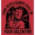 thumbnail image 2 of Men's Star Trek Spock Always Shall Be Valentine  Sweatshirt Red 2X Large, 2 of 4