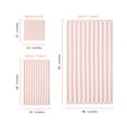 thumbnail image 2 of Beautiful by Drew Barrymore 6-Piece Stripe Hem Bath Towel Set, Soft Cotton, Rose, 2 of 4
