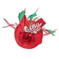 thumbnail image 1 of Pinza para el pelo para sombrero de novia, accesorios para peinado de cosplay, horquilla única para fiesta de Navidad Rojo, 1 of 9