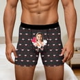 thumbnail image 4 of KHONTS Men's Personalized Boxers Husband Boyfriend Funny Boxers Face Photo Custom Valentine's Day Birthday for Him Black XL, 4 of 7