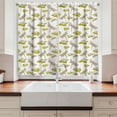 thumbnail image 2 of Ambesonne Dragonfly Kitchen Curtains, Lotus Flower, 55"x45", Apple Green and Cream, 2 of 3