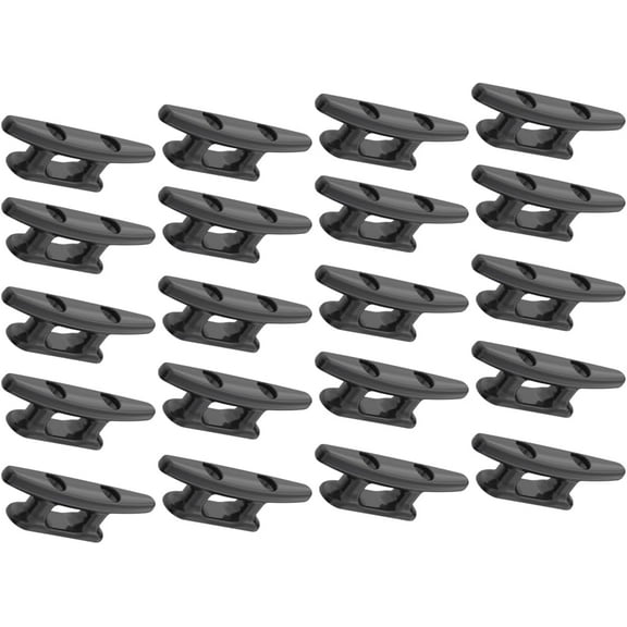 SEAFLO 6" Boat Cleat Black Nylon Dock Cleat Kayak Cleat(6", 20-Pack)