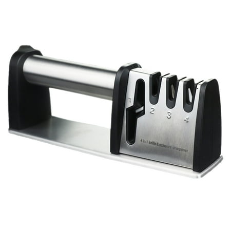 

AMNHDO 4-Stage Knife Sharpener with Diamond Abrasives for Straight Serrated Knives