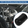 thumbnail image 2 of Tapón de extremo de manguera de goma de silicona de 15/32" 12mm ID 3 capas de poliéster para válvula de derivación de turbo refrigerante vacío 30mm negro, 2 of 7