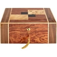 thumbnail image 3 of Humidor Supreme Amarone Desktop Cigar Humidor, High-Gloss Walnut, Mapa Burl Bubinga Wood, 3 of 6