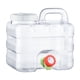 thumbnail image 1 of Contenedor de agua con grifo, botella de agua para acampar transparente, portátil, grande, 7,5 L, cuadrada, para picnics, 1 of 9