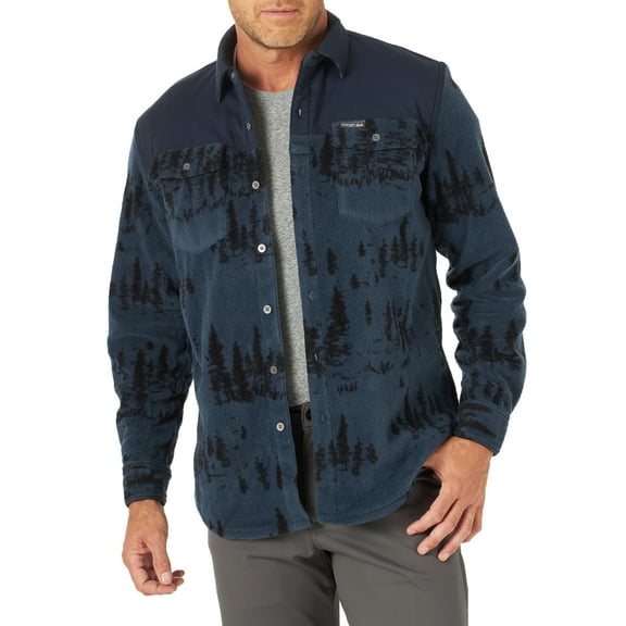 Wrangler Men's Outdoor Overlay Fleece Shirt
