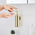 thumbnail image 3 of ABPETE Soap Dispenser Stainless Steel 304 Gold Wall Mount Liquid and Soap Dispenser Round for Kitchen and Bathroom, 3 of 8