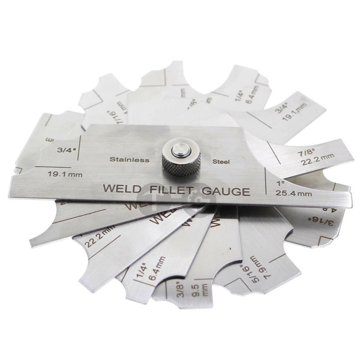 7piece Fillet Weld Set Gage RL Gauge Welding Inspection Test Ulnar Metric & inch 