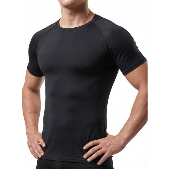 alpinario Men's Workout T-Shirt, Moisture-Wicking Dry Fit Quick Dry Breathable Athletic Gym Tee, Short Sleeve Sports Top for Running Training
