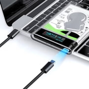 Zeiwohndc 2.5inch Transparently SATA to USB3.0 USB C Hard Drive Case Enclosure