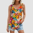 thumbnail image 5 of AUNVITO Women's Summer Tank Top Round Neck Loose Fit Sleeveless Casual Comfortable Plus Size for Everyday Wear, 5 of 8