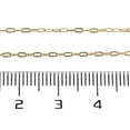 thumbnail image 2 of 1roll PVD Vacuum Plating 304 Stainless Steel Cable Chains Unwelded with Spool Golden 2.4x1.4x0.3mm about 32.81 Feet(10m)/Roll, 2 of 3