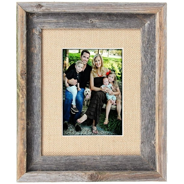 Rustic Signature 11" x 14" Weathered Gray Reclaimed Wood Picture Frame