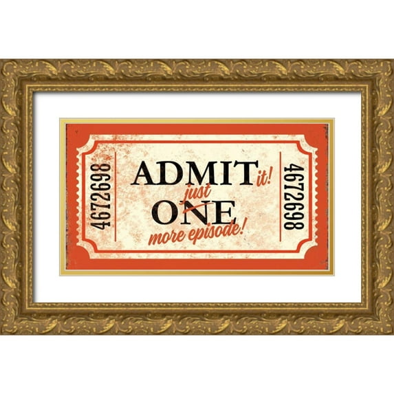 Brando, JJ 32x20 Gold Ornate Wood Framed with Double Matting Museum Art Print Titled - Admit It