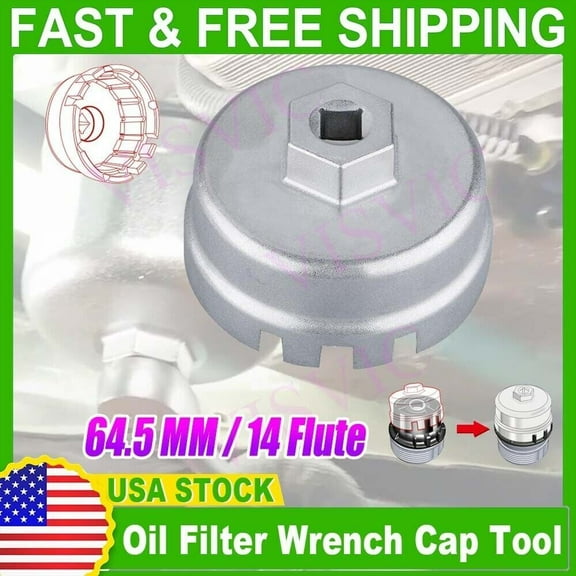 14Flutes Oil Filter Wrench Cap Housing Tool for Toyota Corolla Rav4 Camry 4 cyl