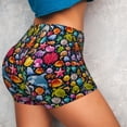 thumbnail image 3 of KLL Underwater Diving Animals Pattern Workout Shorts for Women Scrunch Short Gym Yoga Running Sport Active Exercise Fitness Shorts, 3 of 8