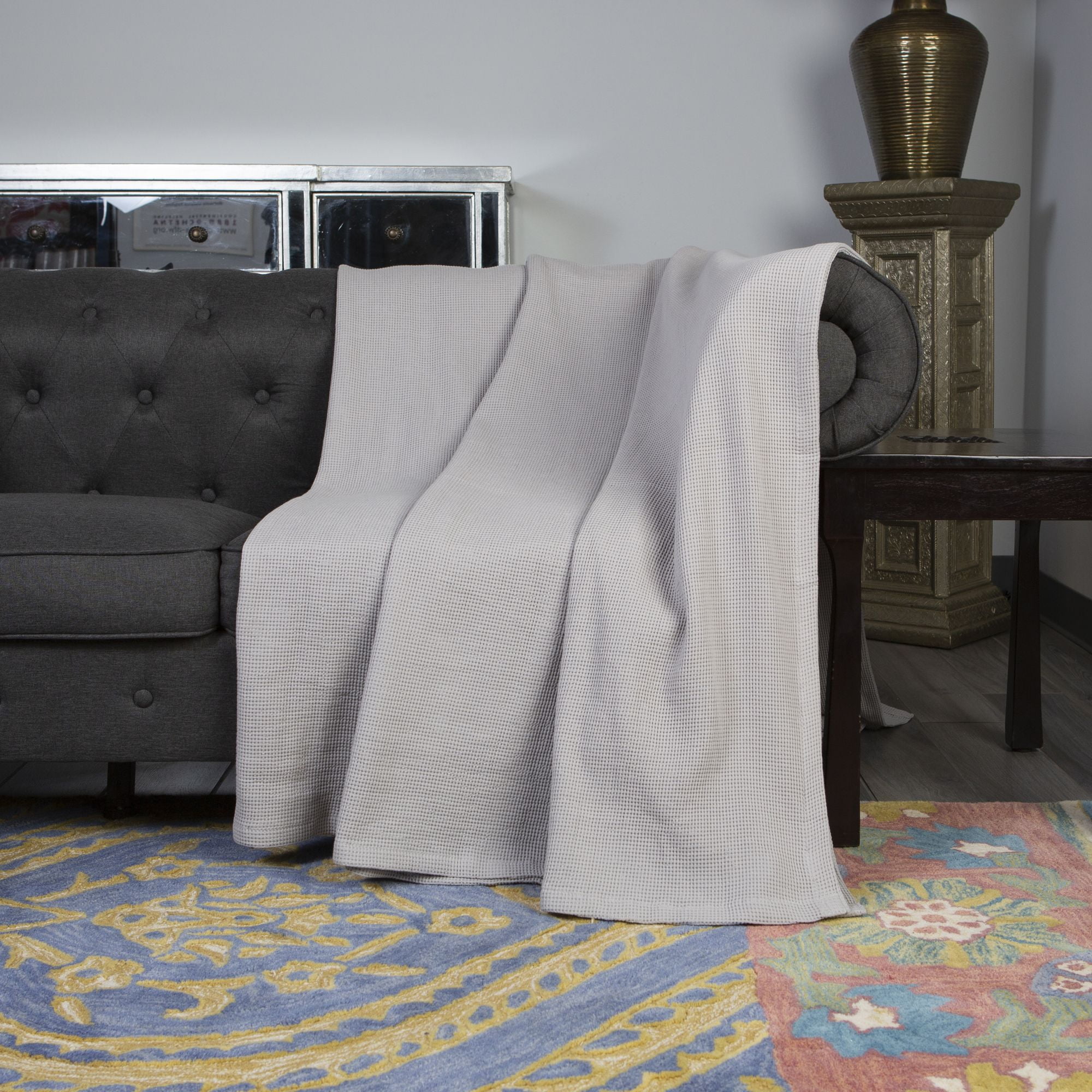 Better Homes Gardens Cotton Waffle Bed Blanket Gray King
