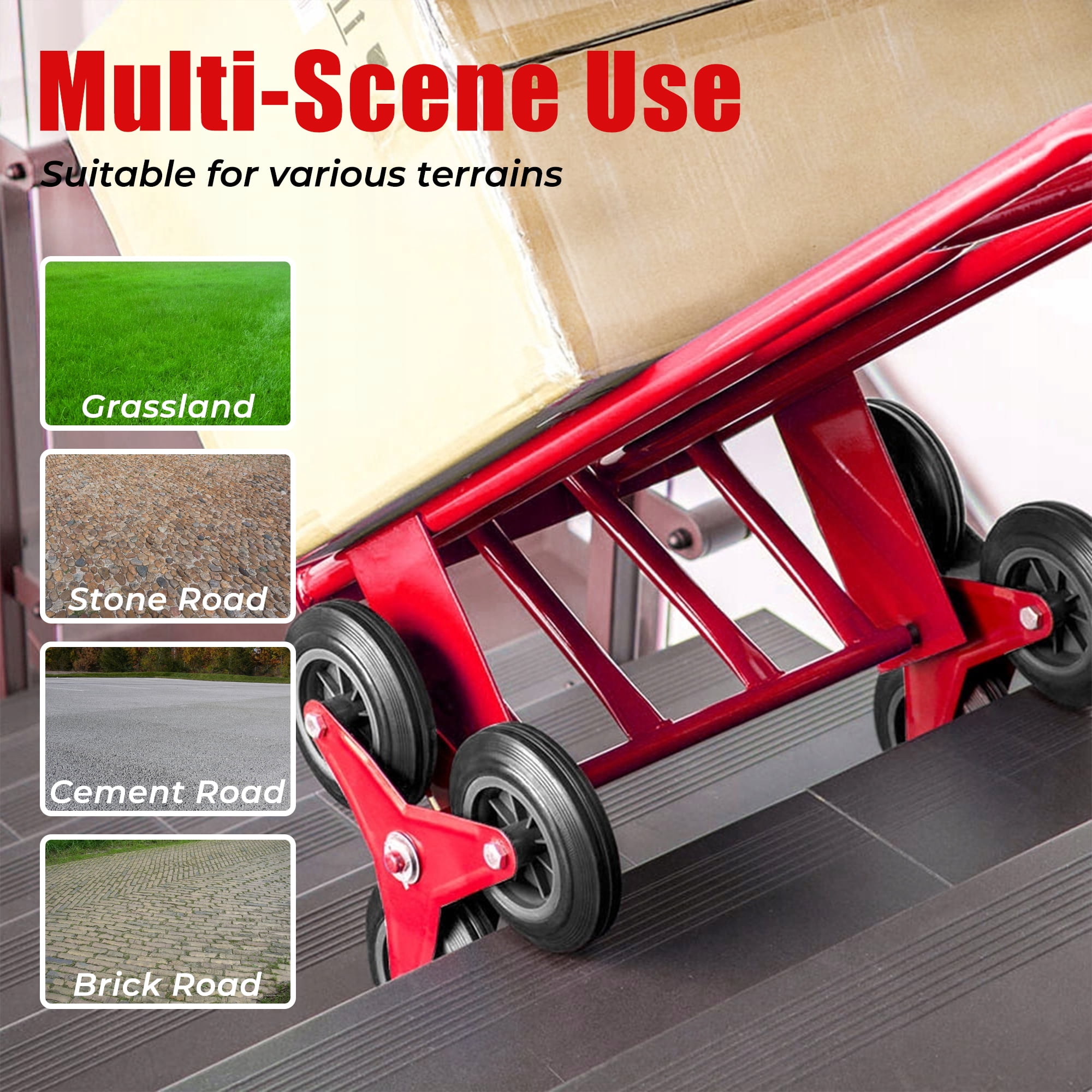 LABLT Stair Climber Hand Truck Dolly Black 330 lb Carbon Steel Stair Climbing Hand Truck
