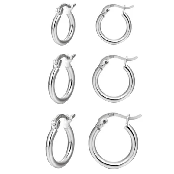 YYKihy 925 Sterling Silver Hoop Earrings | Small Plated Hoop Earrings For Women Men
