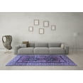 thumbnail image 3 of Ahgly Company Machine Washable Indoor Rectangle Persian Blue Traditional Area Rugs, 5' x 7', 3 of 4