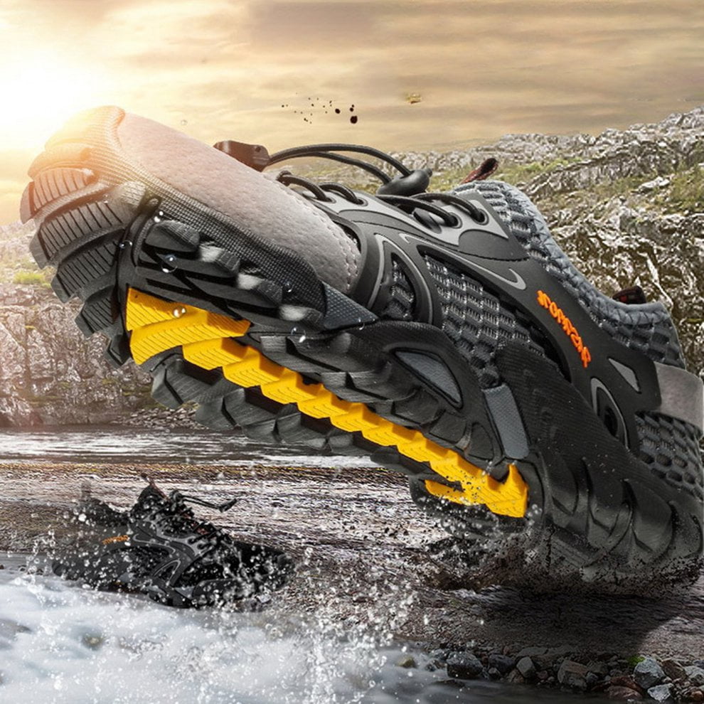 men's breathable mesh casual light outdoor hiking shoes