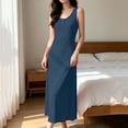 thumbnail image 5 of QIbmong Sleeveless Nightgowns for Women Henley Neck Maxi Summer Dress Casual Comfy Loose Fitted Loungewear(XXXL,Army Green), 5 of 9