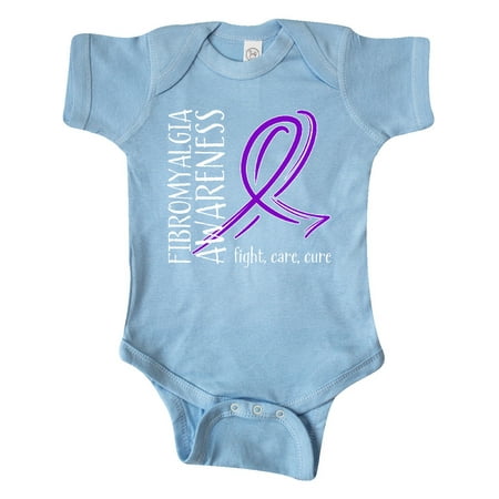

Inktastic Fibromyalgia Awareness Fight Care Cure with Purple Ribbon Gift Baby Boy or Baby Girl Bodysuit