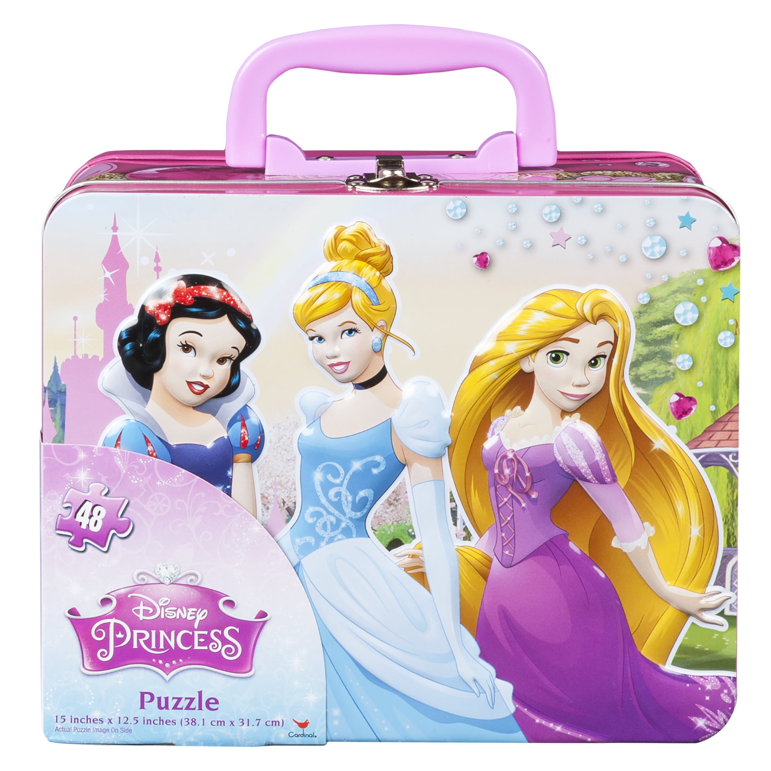 Disney Princess School Supply Tin Lunchbox Pack With 48 Pieces Puzzle 