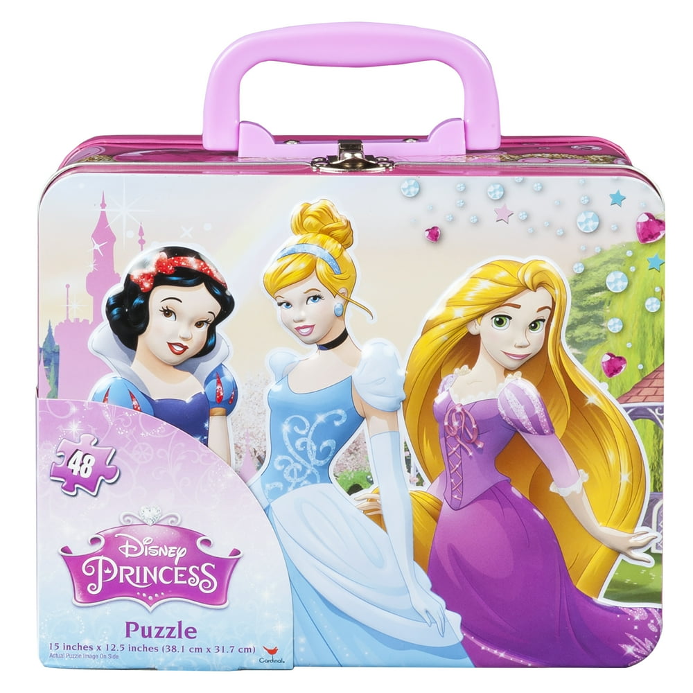 Disney Princess 48pc Puzzle Tin Lunch Tin Box