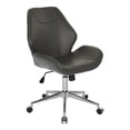 thumbnail image 1 of Chaise de Bureau Chatsworth en Similicuir Noir avec Base Chromée, 1 of 7