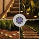 thumbnail image 5 of Paquete de 4 luces solares para exteriores de 8 LED, iluminación de jardín blanca cálida, focos LED impermeables, luces solares decorativas para césped, camino, entrada y terraza., 5 of 5