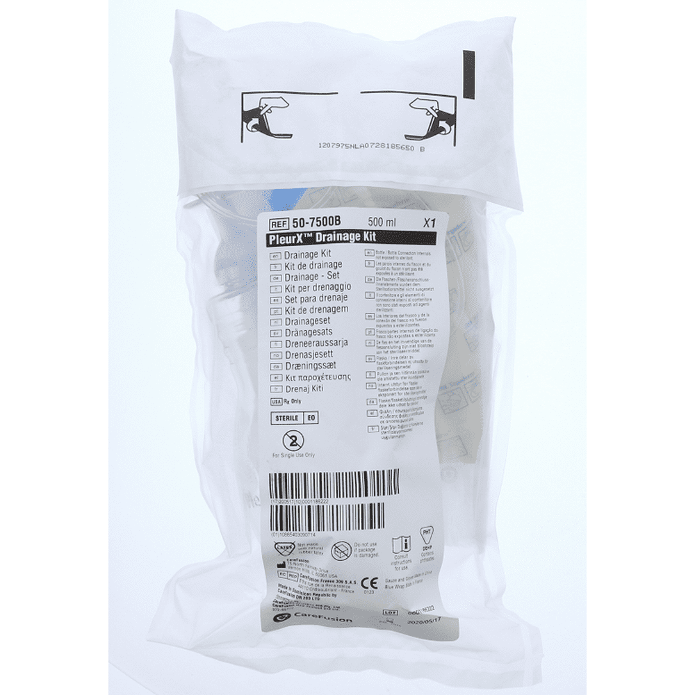 PleurX Patient Drainage Kit w/ 500 ml Vacuum Bottle Pack 4 - Walmart ...