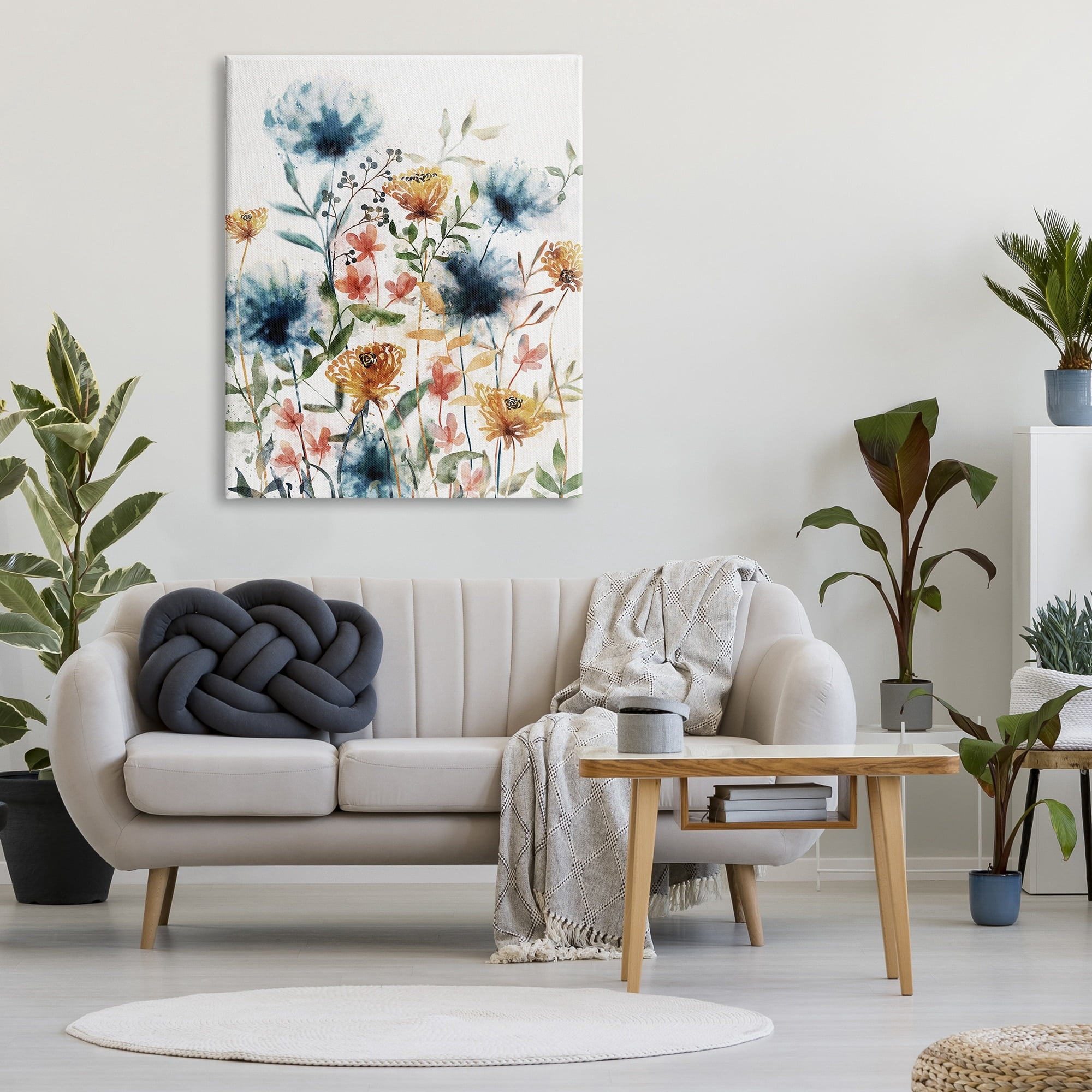 Stupell Industries Mixed Floral Garden Sprouts Botanical & Floral Painting Gallery Wrapped Canvas Print Wall Art