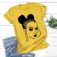 thumbnail image 3 of Tops de Manga Corta de las Mujeres, Cuello Redondo Impreso, Camiseta de Manga Corta para las Mujeres, 3 of 3