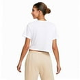 thumbnail image 3 of Women's Ideal Crop Top Round Neck Short Sleeve T-Shirt, White, X-Large, 3 of 8