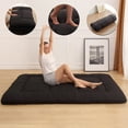 thumbnail image 2 of Zelladorra Japanese Floor Mattress, Futon Mattress with Portable Storage Bag, Roll Up Mattress Thick Tatami Mattress Suitable for Camping, Guest Room, Black, Full）, 2 of 8