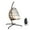 Brown, variant on RADIATA Foldable Hanging Egg Chair with Stand and Cover, Indoor Outdoor PE Wicker Lounge Chair, 350 lbs Weight Capacity, Brown