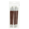 thumbnail image 5 of Hello, Artist! 12 Piece Long Handle White Taklon Flats & Rounds, 5 of 6