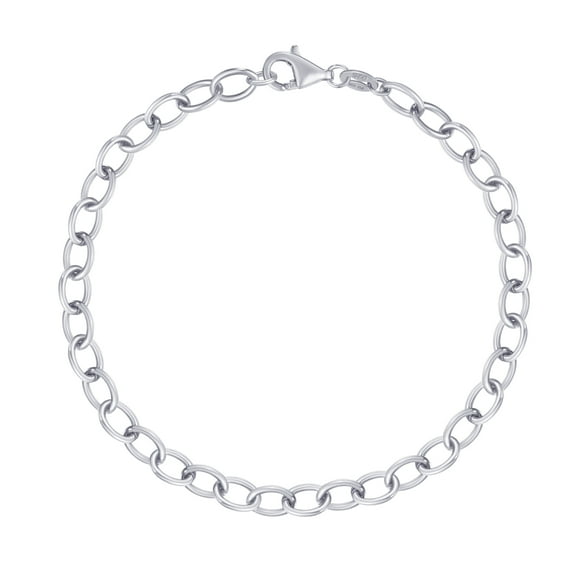 Brilliance Fine Jewelry Cable Bracelet for Charms in Sterling Silver