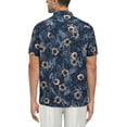 thumbnail image 3 of Cafe Luna Men’s Tropical Flower Print Short Sleeve Shirt, up to Size 5XL, 3 of 3